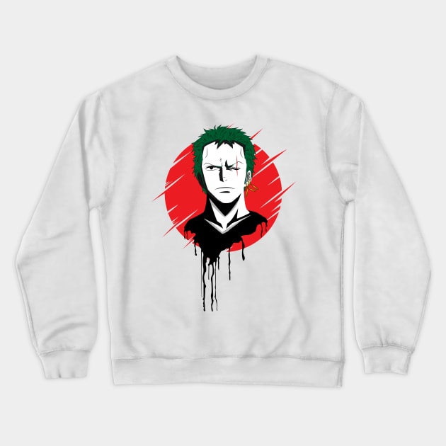 Zoro - One Piece Anime Crewneck Sweatshirt by mounier